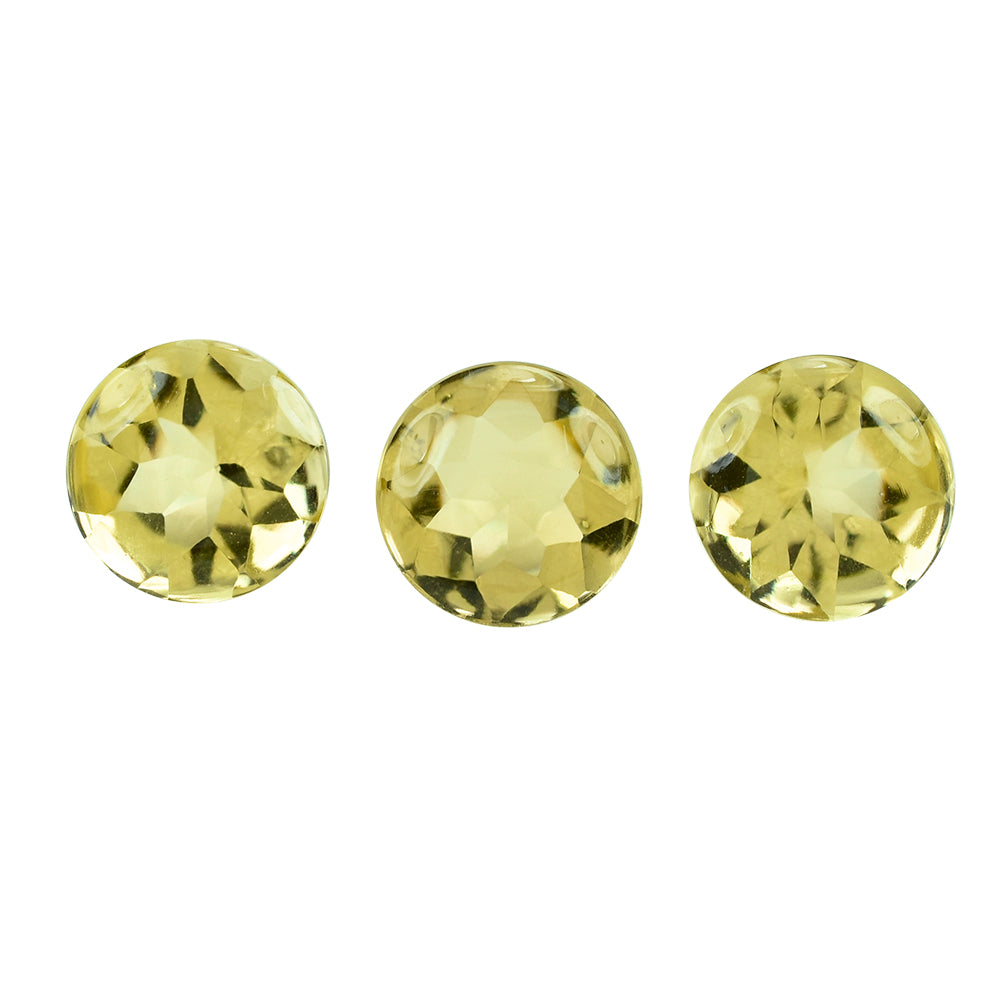 LEMON QUARTZ BUFFTOP ROUND 12MM 6.30CTS.