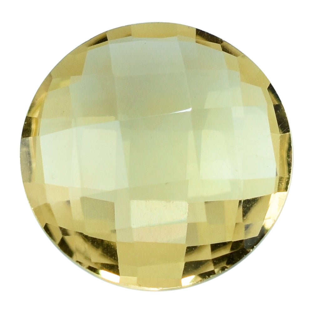 LEMON QUARTZ BRIOLETTE ROUND 12MM 4.41CTS.
