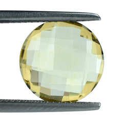 LEMON QUARTZ BRIOLETTE ROUND 12MM 4.41CTS.