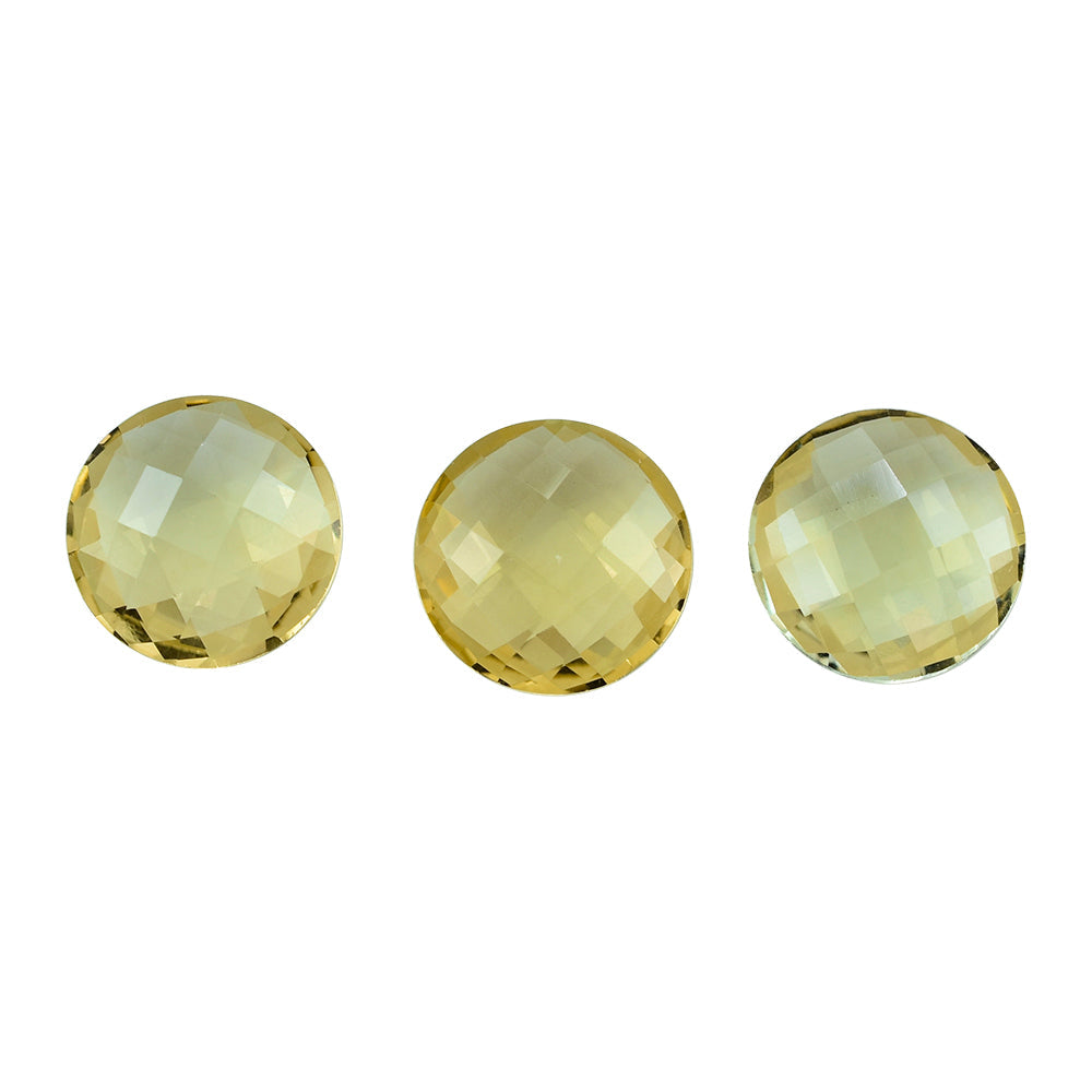 LEMON QUARTZ BRIOLETTE ROUND 12MM 4.41CTS.