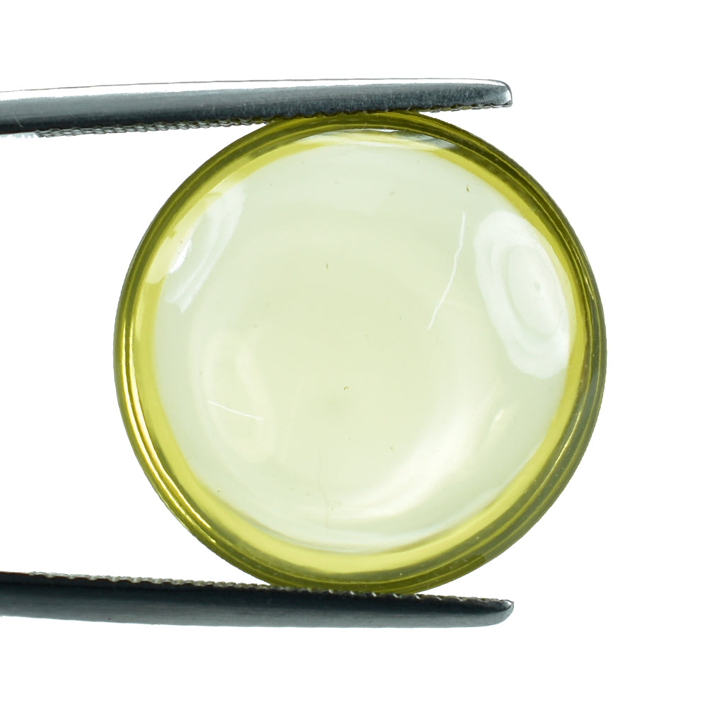 LEMON QUARTZ LENTIL ROUND 20MM 20.50CTS.
