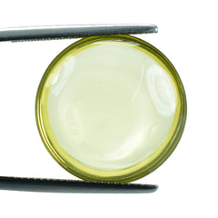 LEMON QUARTZ LENTIL ROUND 20MM 20.50CTS.