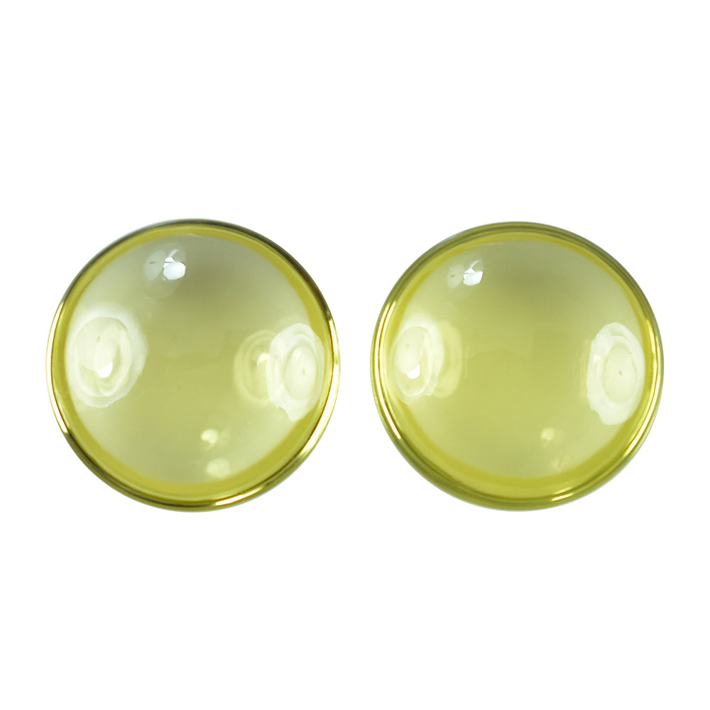 LEMON QUARTZ LENTIL ROUND 20MM 20.50CTS.