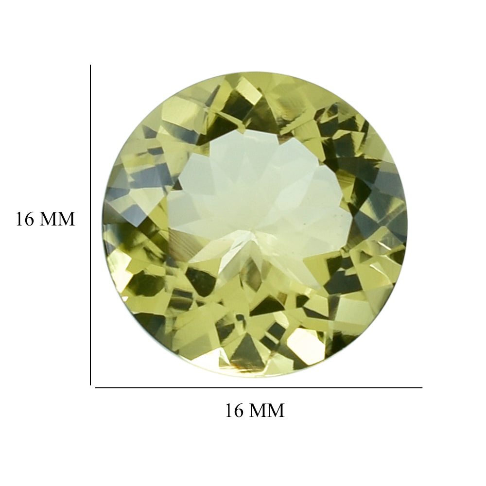 LEMON QUARTZ CUT ROUND 16MM 12.02CTS.