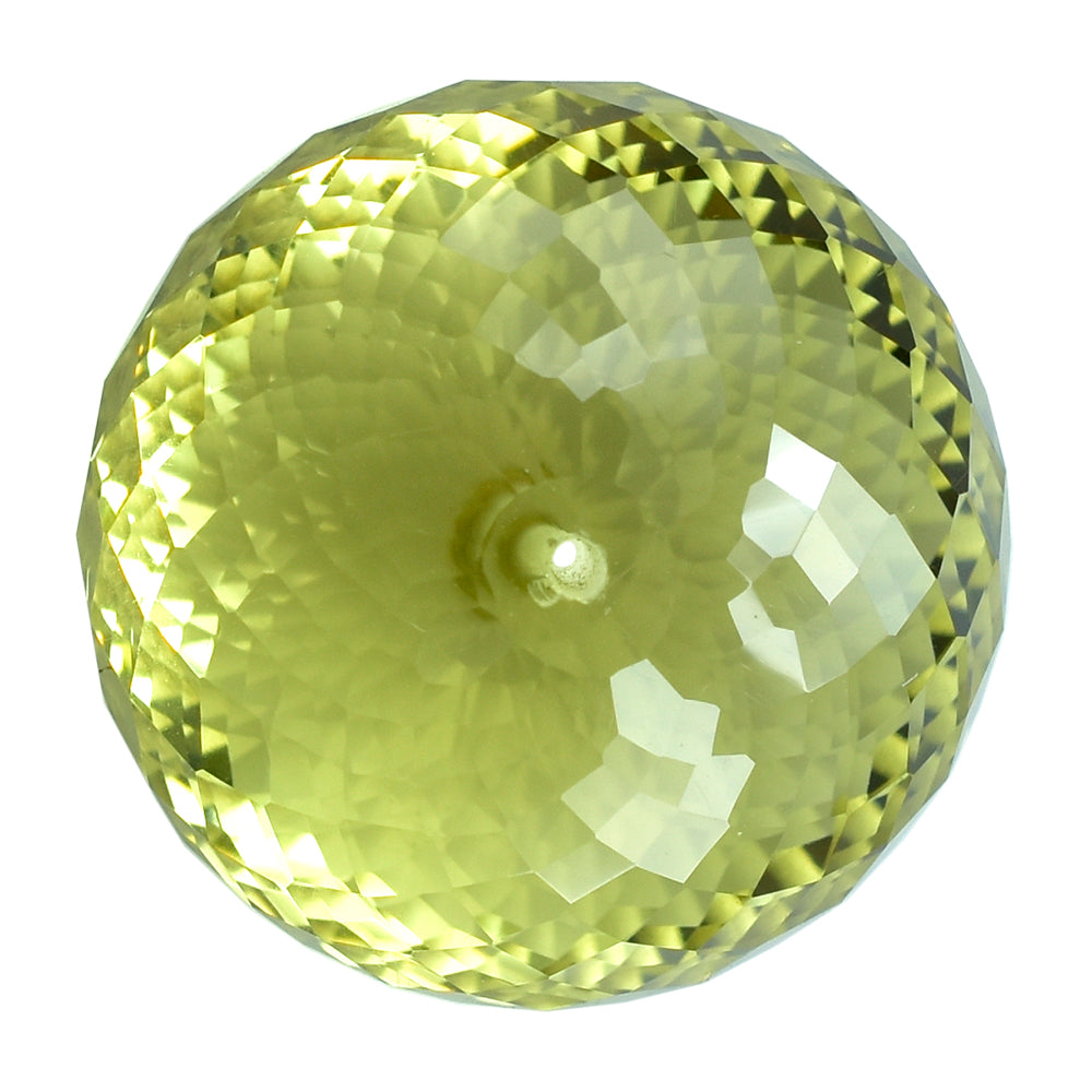 LEMON QUARTZ FACETED ROUNDEL BEADS 20MM 42.02CTS.