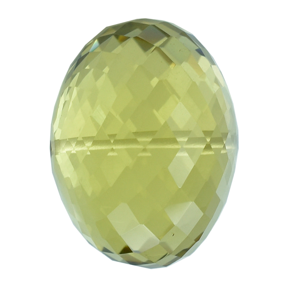 LEMON QUARTZ FACETED ROUNDEL BEADS 20MM 42.02CTS.