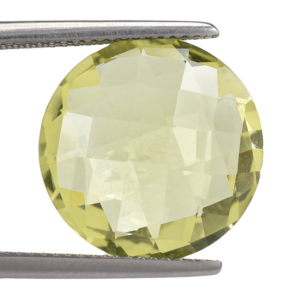 LEMON QUARTZ BRIOLETTE ROUND 16MM 10.56CTS.