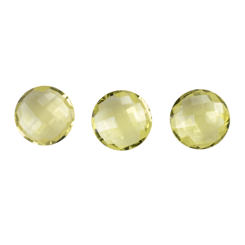 LEMON QUARTZ BRIOLETTE ROUND 16MM 10.56CTS.