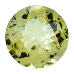 LEMON QUARTZ CHECKER CUT ROUND 14MM 8.36CTS.