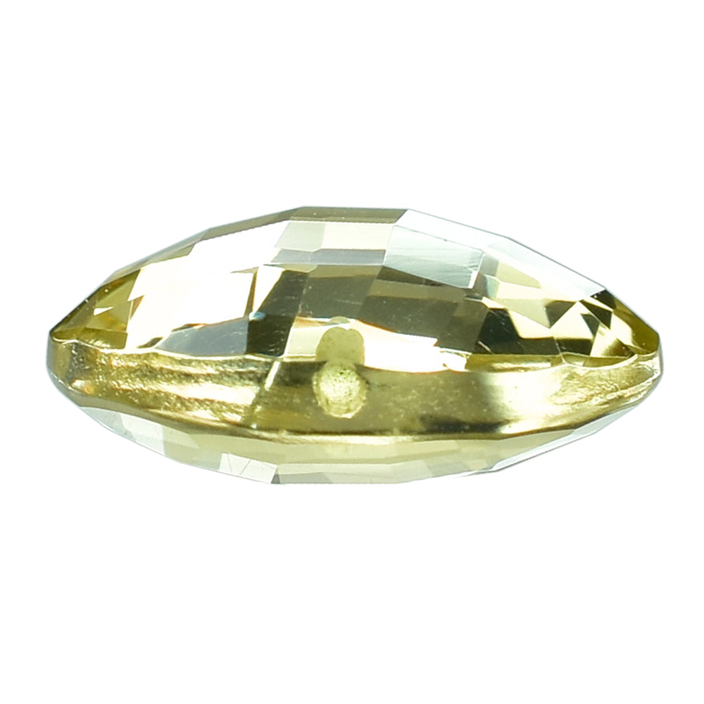 LEMON QUARTZ BRIOLETTE ROUND (HALF DRILL) 13MM 6.20CTS.