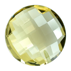 LEMON QUARTZ BRIOLETTE ROUND (HALF DRILL) 13MM 6.20CTS.