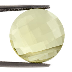 LEMON QUARTZ BRIOLETTE ROUND (FULL DRILL) 18MM 17.02CTS.
