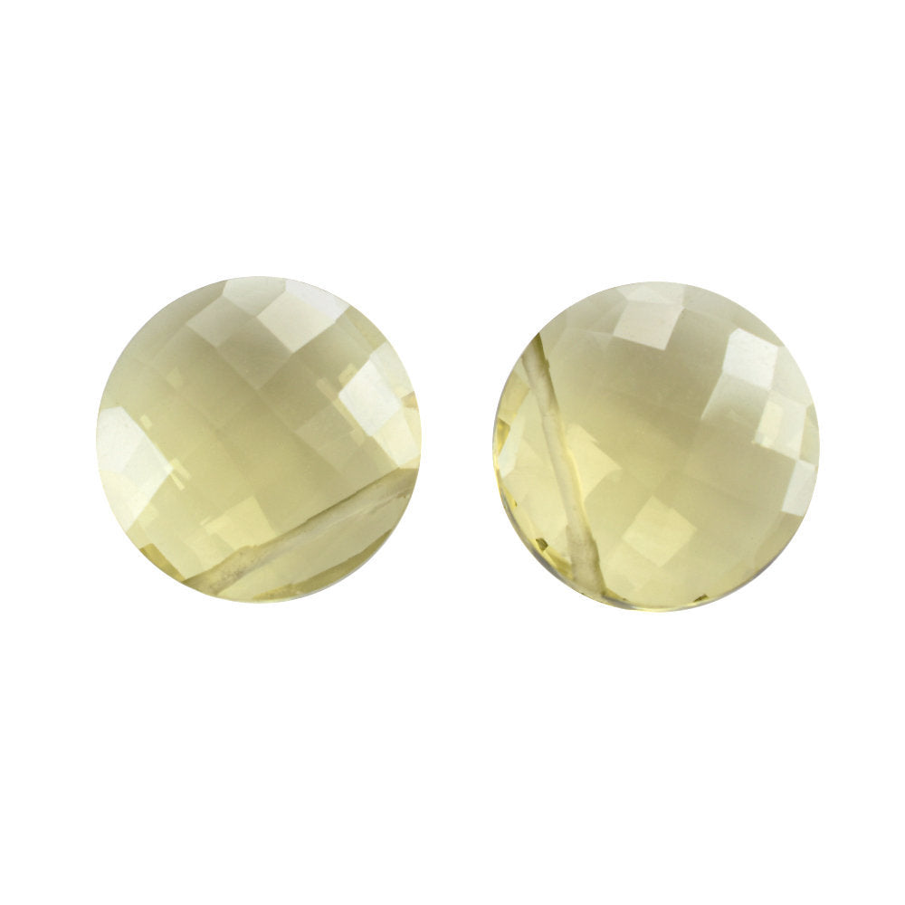 LEMON QUARTZ BRIOLETTE ROUND (FULL DRILL) 18MM 17.02CTS.