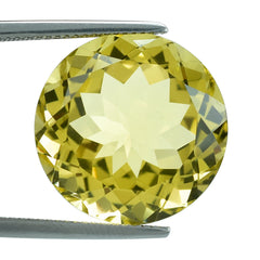 LEMON QUARTZ CUT ROUND (GREEN-GOLD) 18MM 20.48CTS.