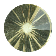LEMON QUARTZ BOTH SIDE DIAMOND CUT ROUND 9MM 2.12CTS.