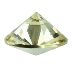LEMON QUARTZ BOTH SIDE DIAMOND CUT ROUND 9MM 2.12CTS.