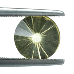 LEMON QUARTZ BOTH SIDE DIAMOND CUT ROUND 9MM 2.12CTS.