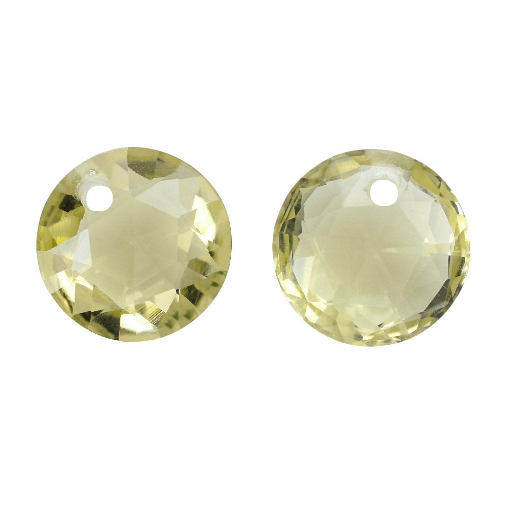 LEMON QUARTZ ROSE CUT BRIOLETTE ROUND (FULL DRILL) 10MM 2.91 Cts.
