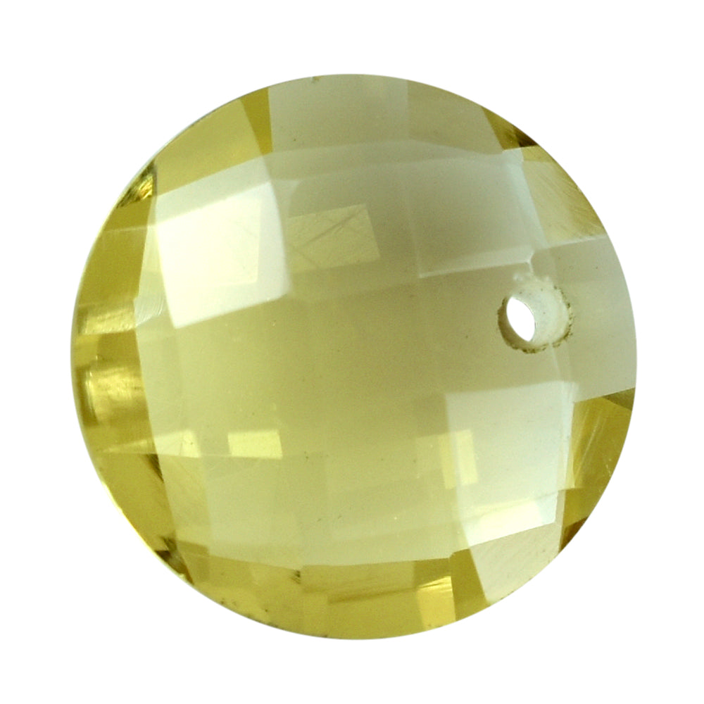LEMON QUARTZ BRIOLETTE ROUND (FULL DRILL) 12MM 4.40CTS.