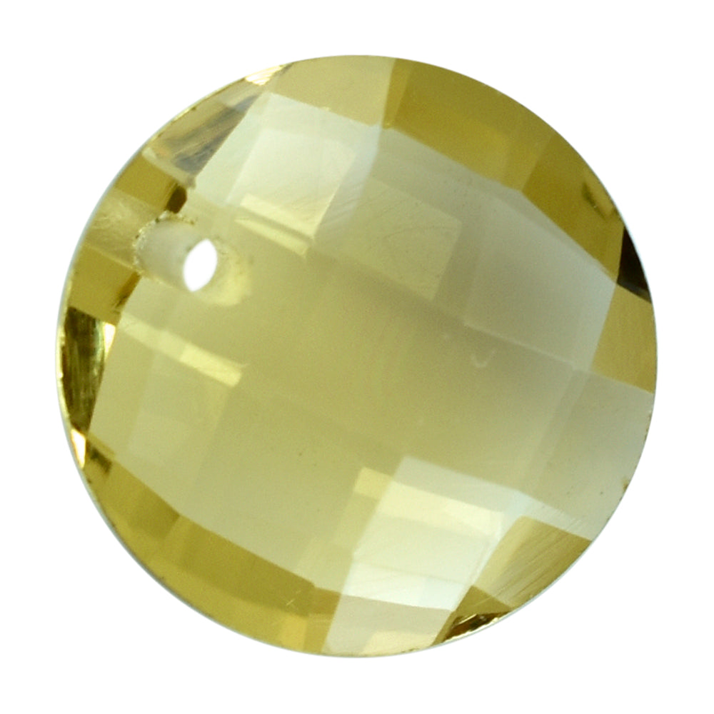 LEMON QUARTZ BRIOLETTE ROUND (FULL DRILL) 12MM 4.40CTS.