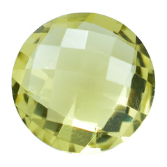 LEMON QUARTZ BRIOLETTE ROUND 12MM 4.96CTS.