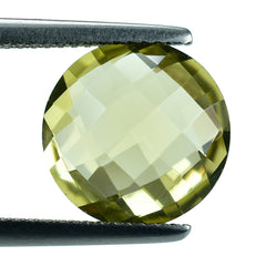 LEMON QUARTZ BRIOLETTE ROUND 12MM 4.96CTS.