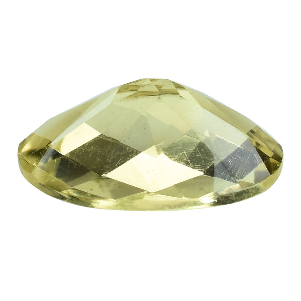 LEMON QUARTZ CHECKER CUT OVAL 14X10MM 4.72CTS.