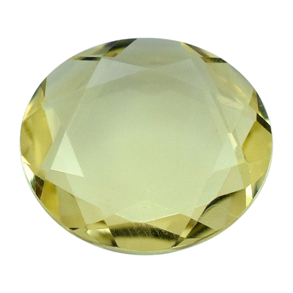 LEMON QUARTZ BOTH SIDE TABLE CUT OVAL 10.50X9.50MM 2.35CTS.