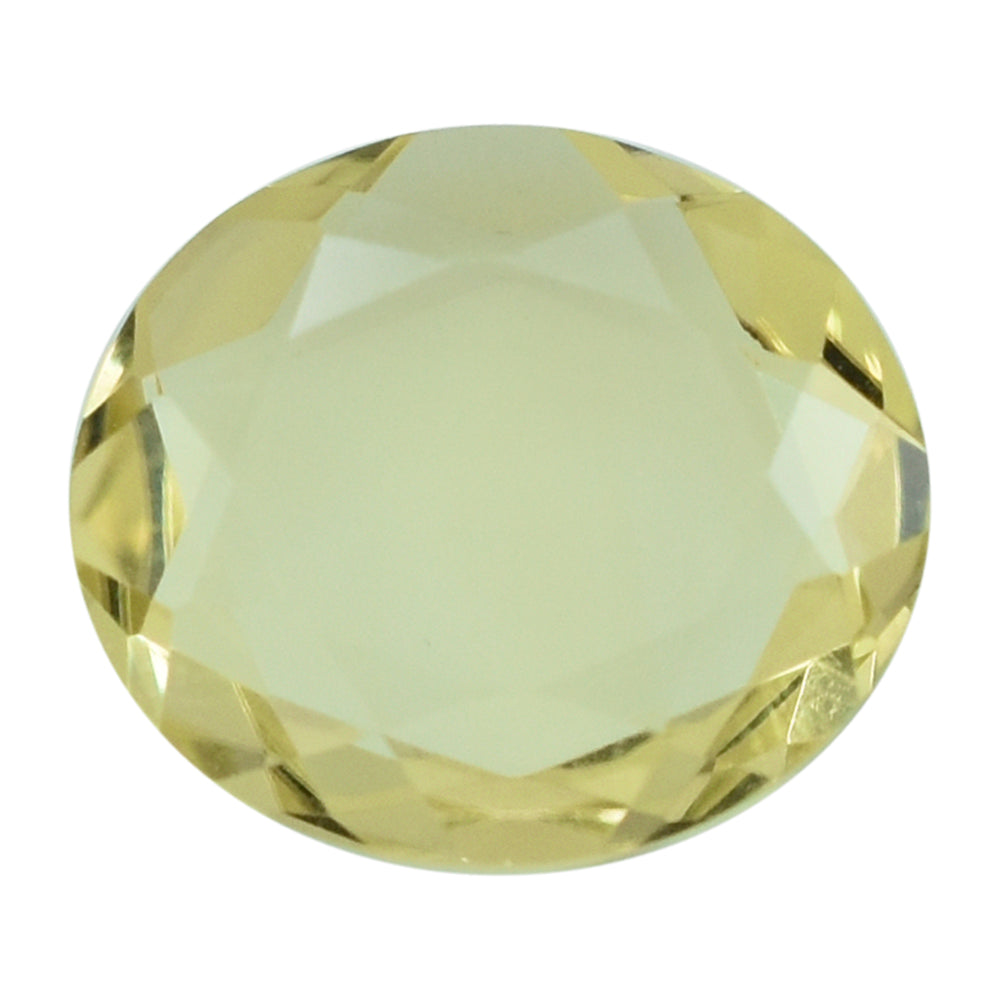LEMON QUARTZ BOTH SIDE TABLE CUT OVAL 10.50X9.50MM 2.35CTS.