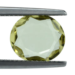 LEMON QUARTZ BOTH SIDE TABLE CUT OVAL 10.50X9.50MM 2.35CTS.