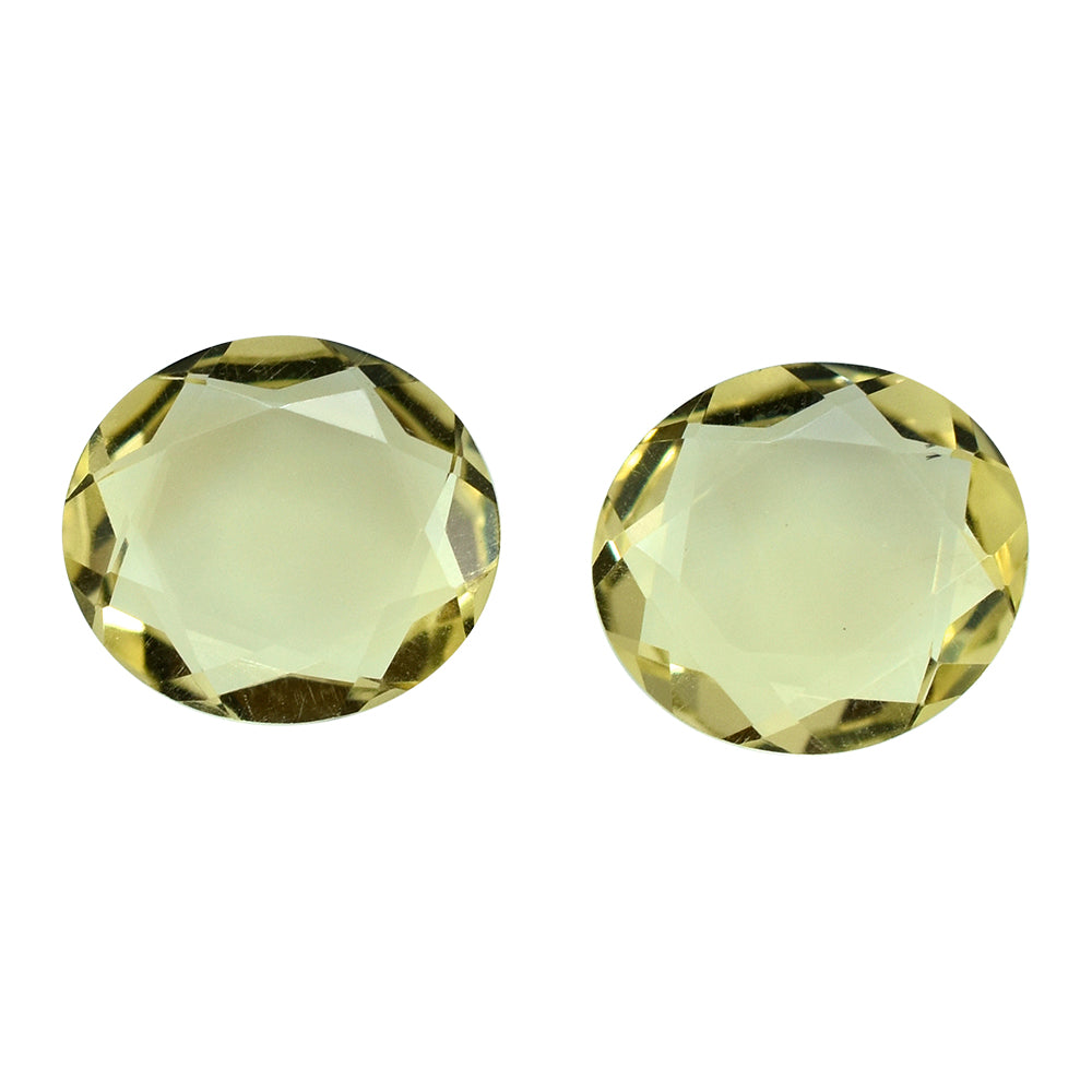 LEMON QUARTZ BOTH SIDE TABLE CUT OVAL 10.50X9.50MM 2.35CTS.