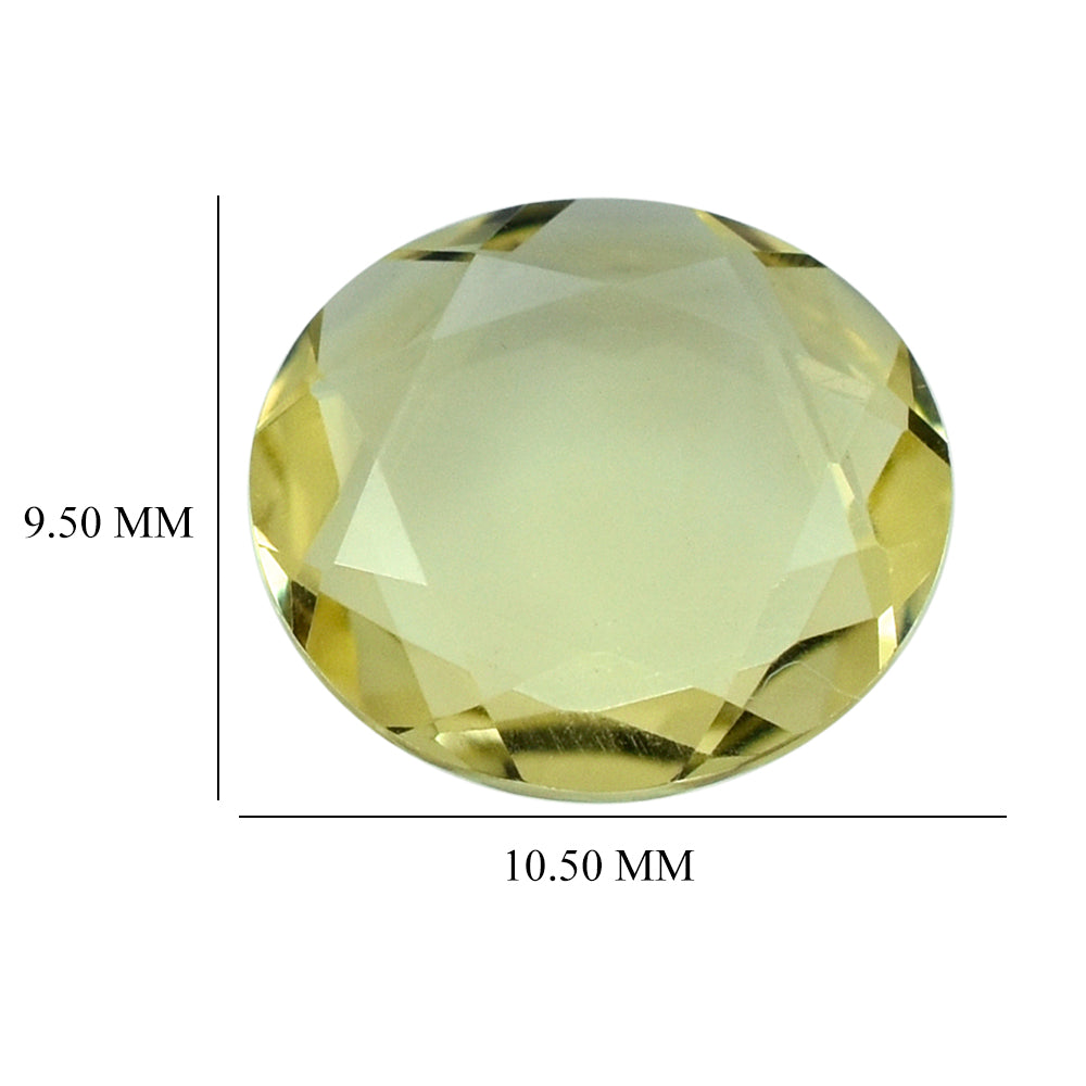 LEMON QUARTZ BOTH SIDE TABLE CUT OVAL 10.50X9.50MM 2.35CTS.
