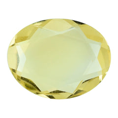 LEMON QUARTZ BOTH SIDE TABLE CUT OVAL 14X11MM 4.10CTS.