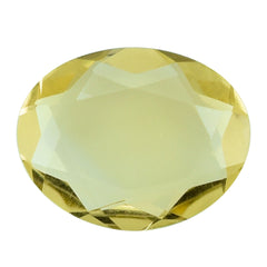 LEMON QUARTZ BOTH SIDE TABLE CUT OVAL 14X11MM 4.10CTS.