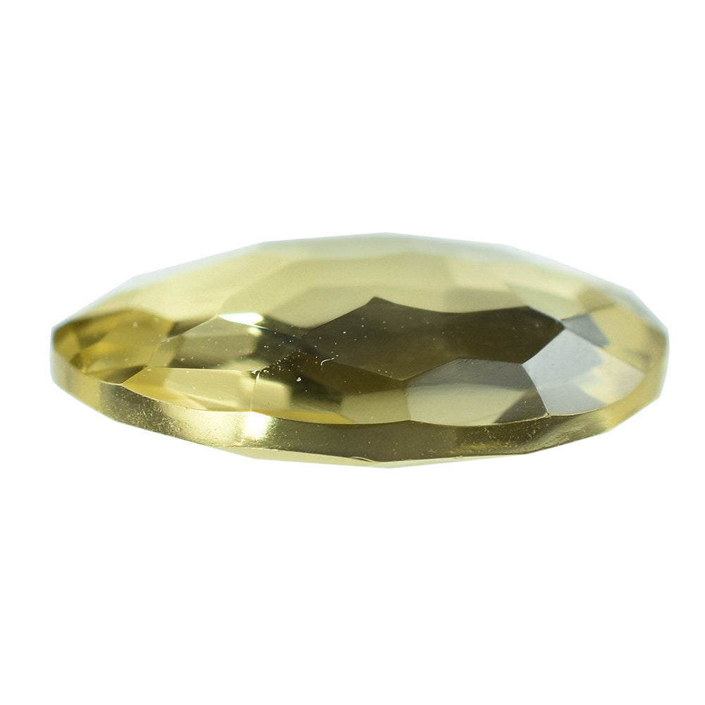 LEMON QUARTZ IRREGULAR CUT BRIOLETTE OVAL 16X12MM 6.12CTS.