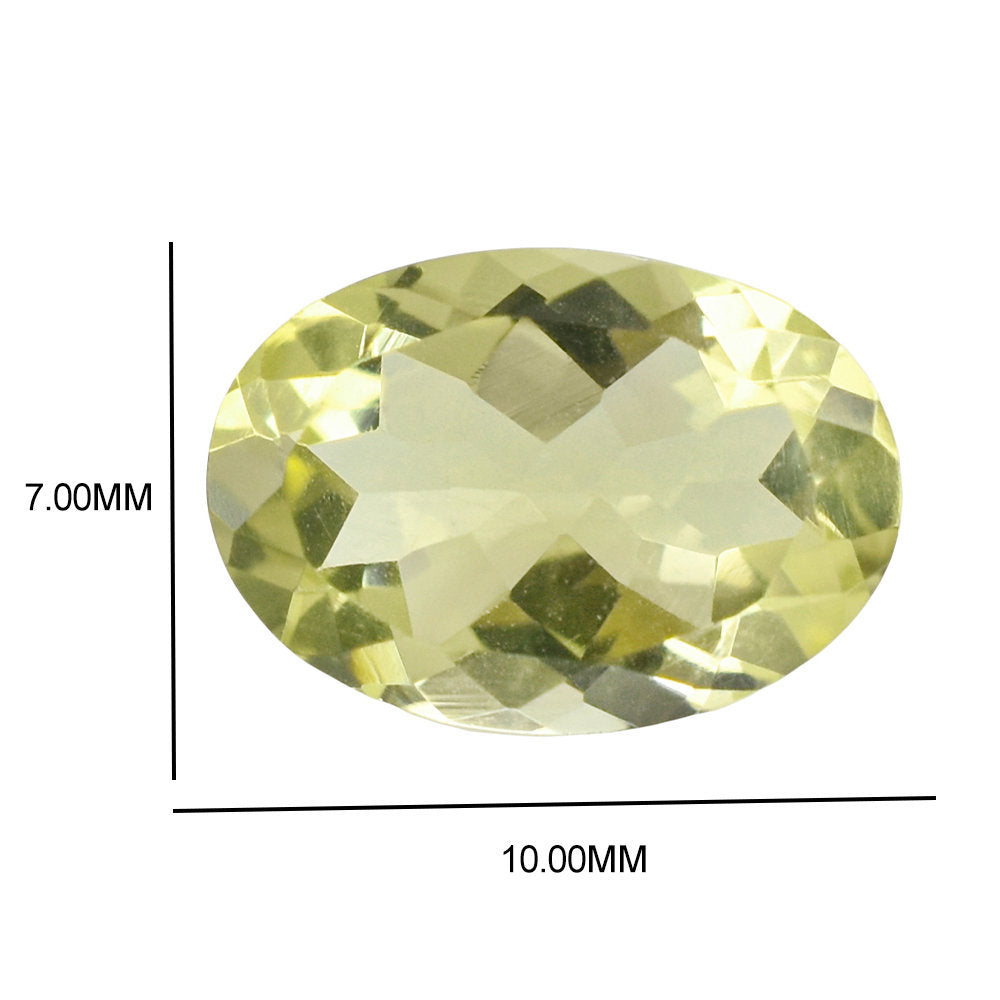 LEMON QUARTZ CUT OVAL 10X7MM 1.81CTS.