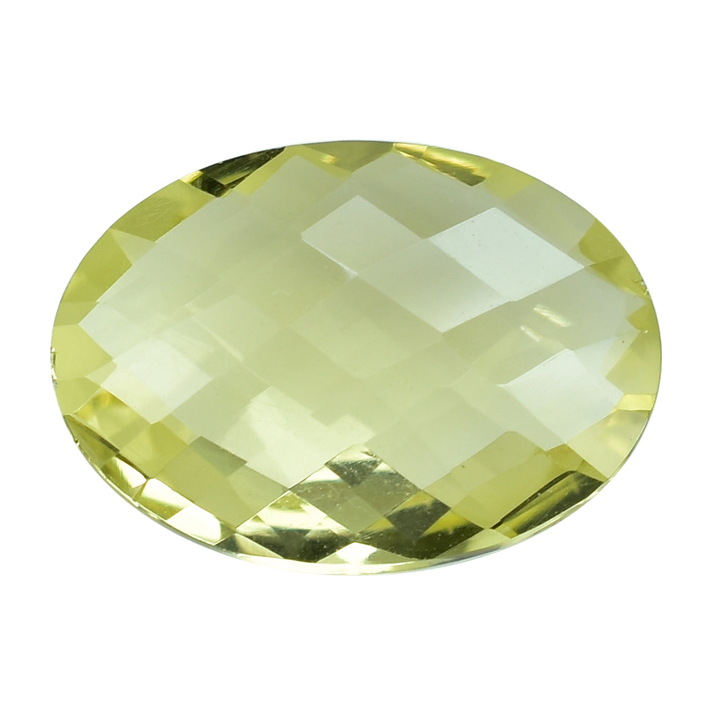 LEMON QUARTZ BRIOLETTE OVAL 18X13MM 9.05CTS.