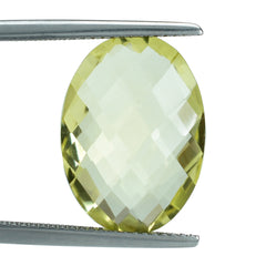LEMON QUARTZ BRIOLETTE OVAL 18X13MM 9.05CTS.