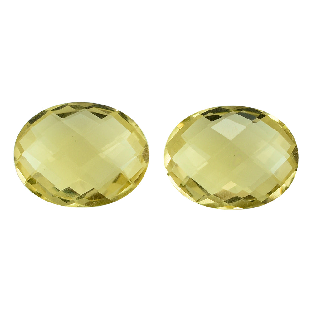 LEMON QUARTZ BRIOLETTE OVAL 14X11MM 5.33CTS.