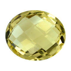 LEMON QUARTZ BRIOLETTE OVAL 12X10MM 4.01CTS.