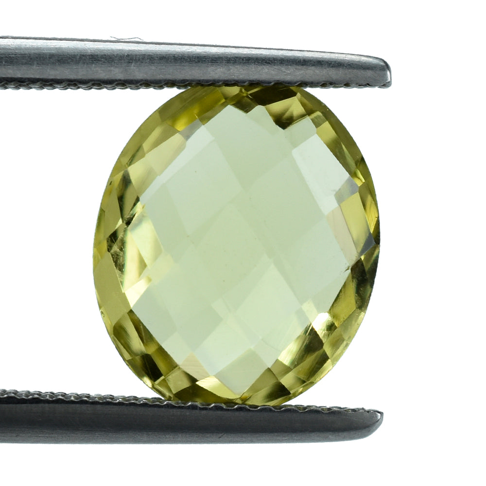 LEMON QUARTZ BRIOLETTE OVAL 12X10MM 4.01CTS.