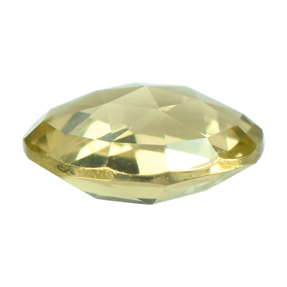LEMON QUARTZ ROSE CUT BRIOLETTE IRREGULAR OVAL 11.50X9.50MM 3.52CTS.
