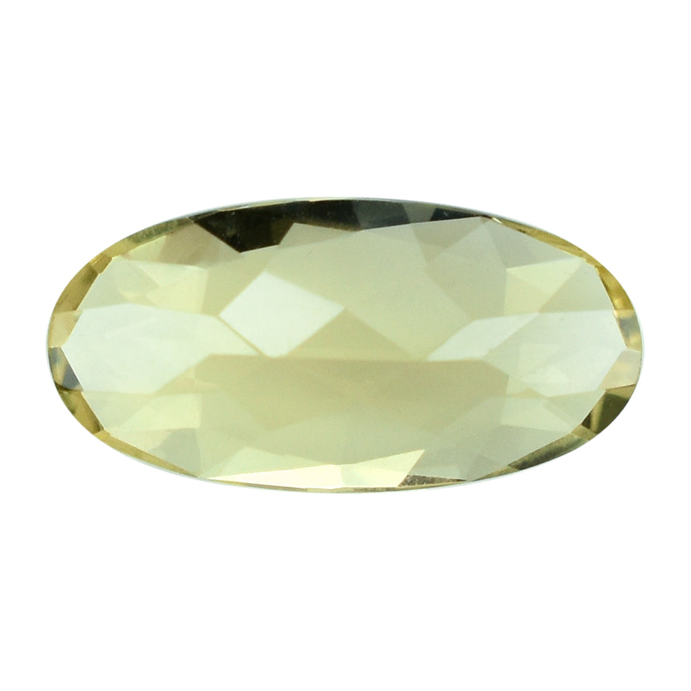 LEMON QUARTZ ROSE CUT TOP OVAL 16X8MM 4.48CTS.
