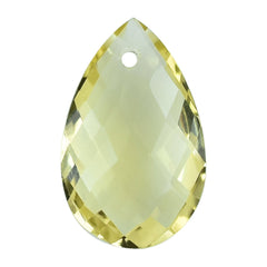 LEMON QUARTZ BRIOLETTE PEAR (FULL DRILL) 16X10MM 4.67 Cts.