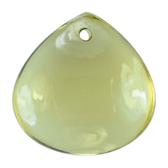 LEMON QUARTZ LENTIL PEAR (FULL DRILL) 12MM 6.03CTS.