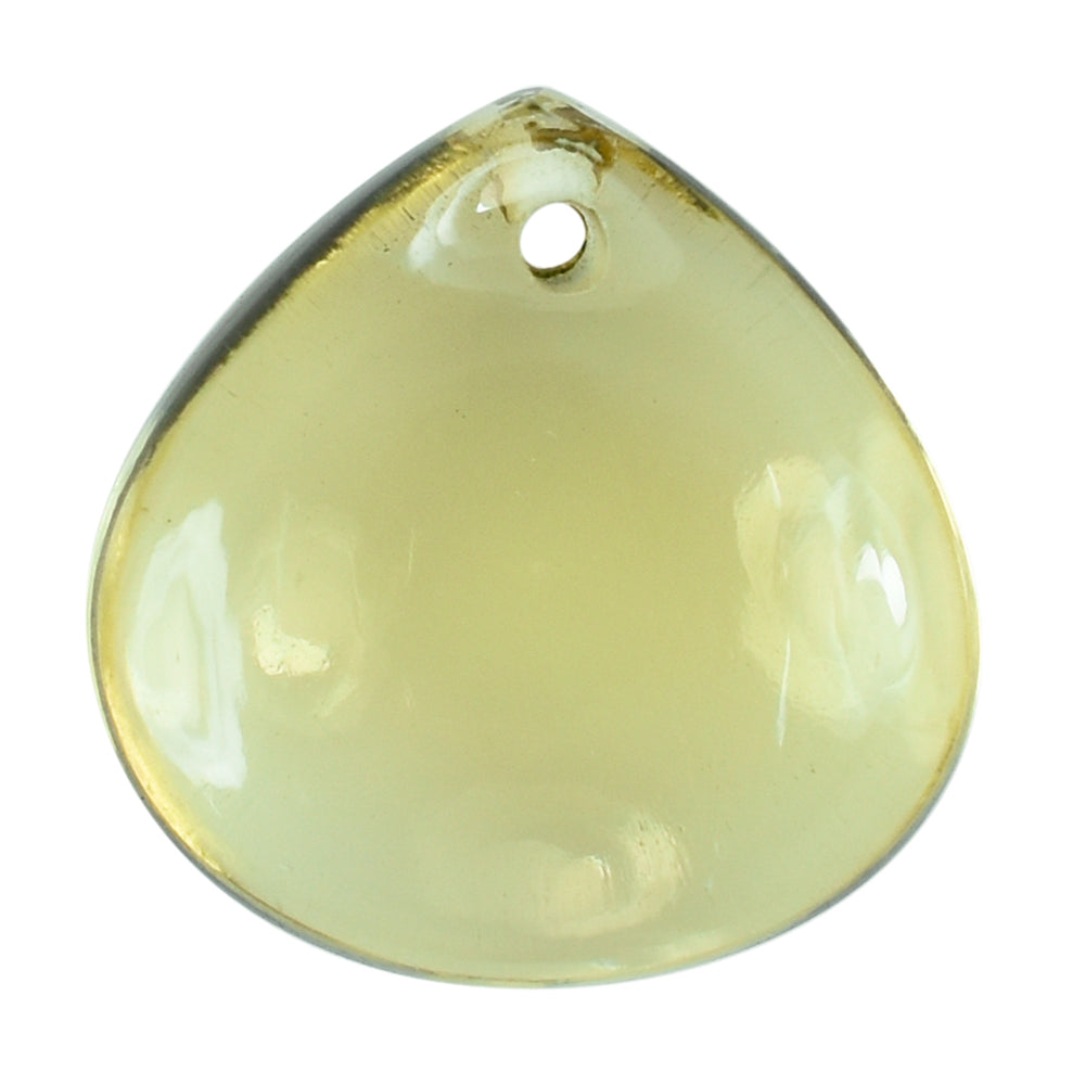 LEMON QUARTZ LENTIL PEAR (FULL DRILL) 12MM 6.03CTS.