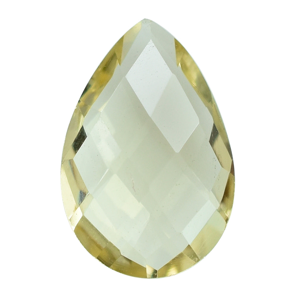 LEMON QUARTZ BRIOLETTE PEAR 12X8MM 2.27CTS.