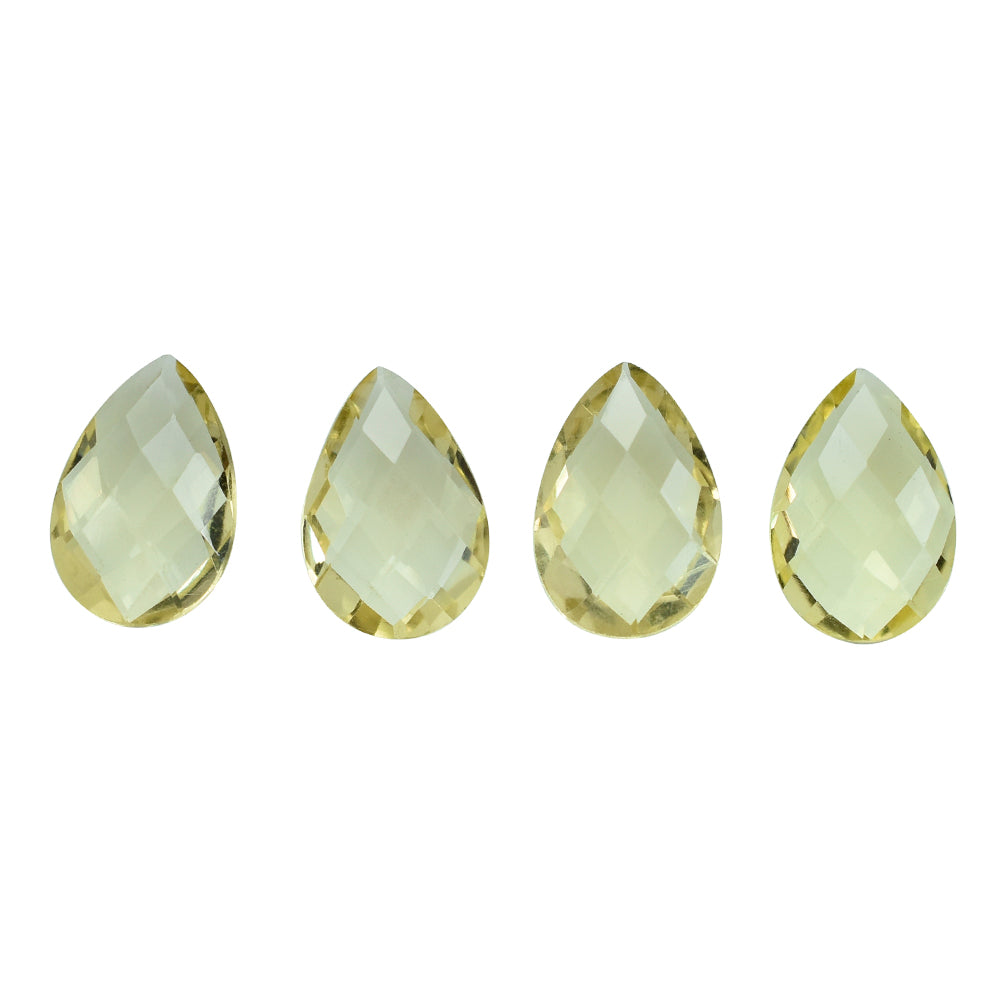 LEMON QUARTZ BRIOLETTE PEAR 12X8MM 2.27CTS.