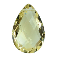 LEMON QUARTZ BRIOLETTE PEAR (FULL DRILL) 12X8MM 2.88CTS.