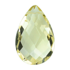 LEMON QUARTZ BRIOLETTE PEAR (FULL DRILL) 12X8MM 2.88CTS.